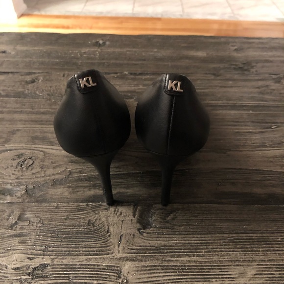 Karl Lagerfeld Paris Royal point toe leather pumps - Picture 4 of 6